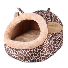 Load image into Gallery viewer, Soft Warm Dog House Leopard Pet Sleeping Bag House for Small Medium Dog Cats Pet Supplies Cat Products S/M/L