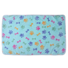 Load image into Gallery viewer, Pet Sleeping Mat Winter Warm Coral Fleece Dog Cat Blanket Soft Animals Dog Mat Beds Bone Paw Print Pet Cushion Carpet