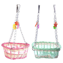 Load image into Gallery viewer, Parrot Basket Swing Plait Birds Cages Toys Parrot Rest Enjoyment Parrot Baskets Funny Stand Rest Basket Cages Bird Toy Supplies
